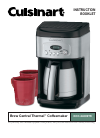 Cuisinart DTC-800 Series Manual, Cuisinart Coffee Maker DTC-800 Series
